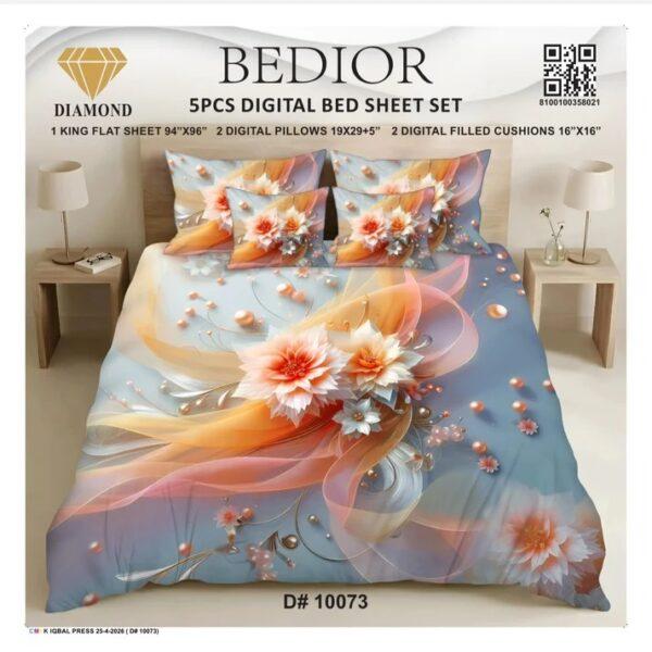 Bedior 5PCS Digital Bedsheet Set - Design No. 31