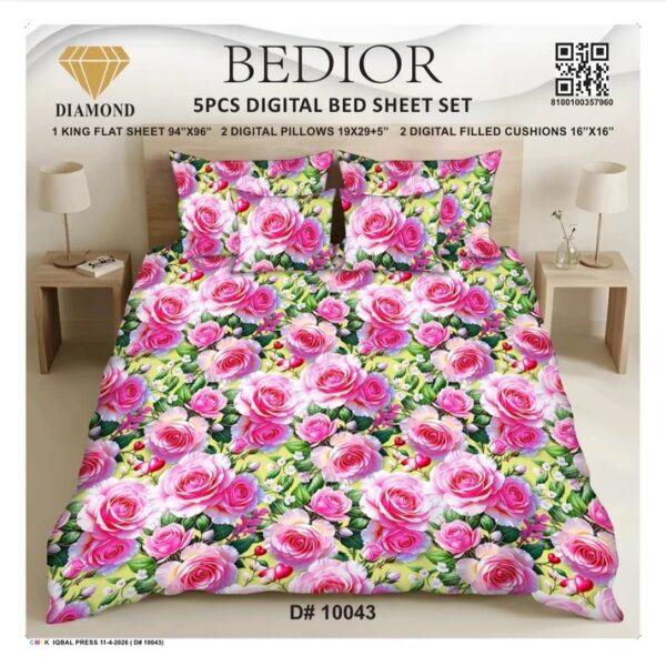 Bedior 5PCS Digital Bedsheet Set - Design No. 26