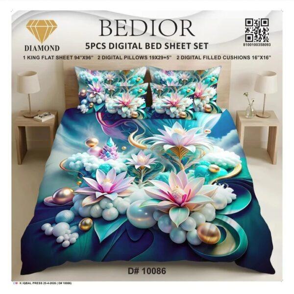 Bedior 5PCS Digital Bedsheet Set - Design No. 33