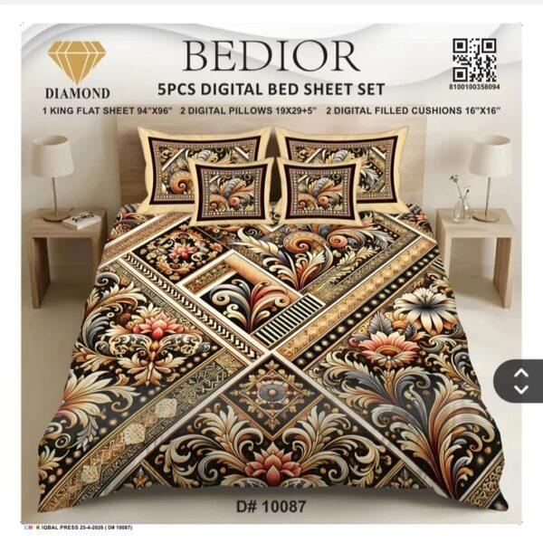 Bedior 5PCS Digital Bedsheet Set - Design No. 34
