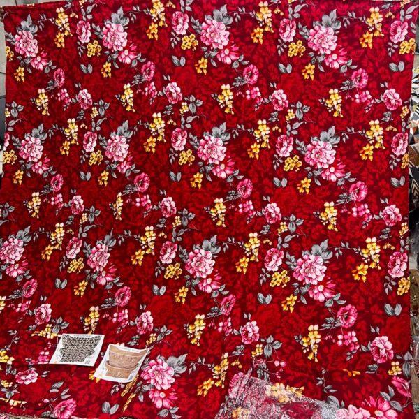Safa Marwa Crystal Cotton Export Quality King Size Double Bedsheet Design No. 5