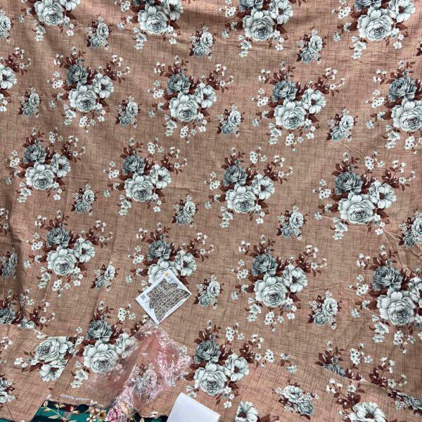 Safa Marwa Crystal Cotton Export Quality King Size Double Bedsheet Design No. 6
