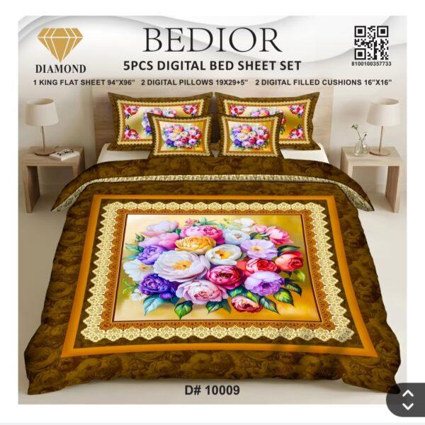Bedior 5PCS Digital Bedsheet Set - Design No. 52