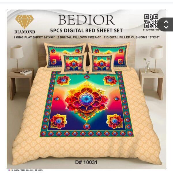 Bedior 5PCS Digital Bedsheet Set - Design No. 38