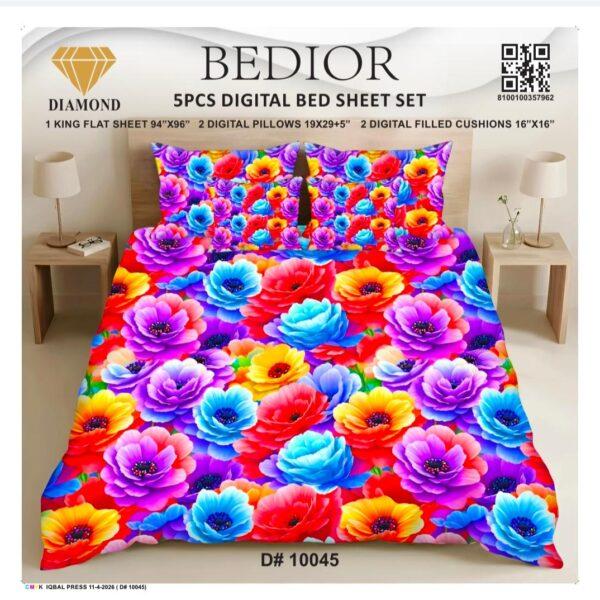 Bedior 5PCS Digital Bedsheet Set - Design No. 61
