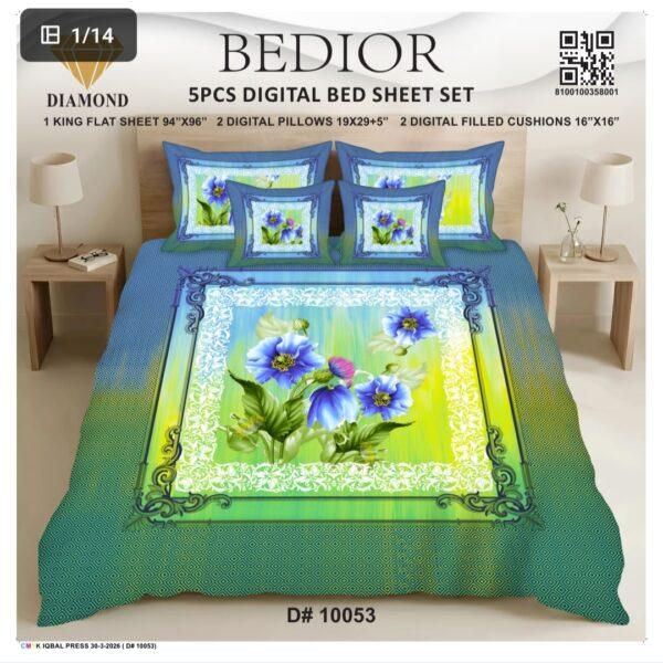 Bedior 5PCS Digital Bedsheet Set - Design No. 66