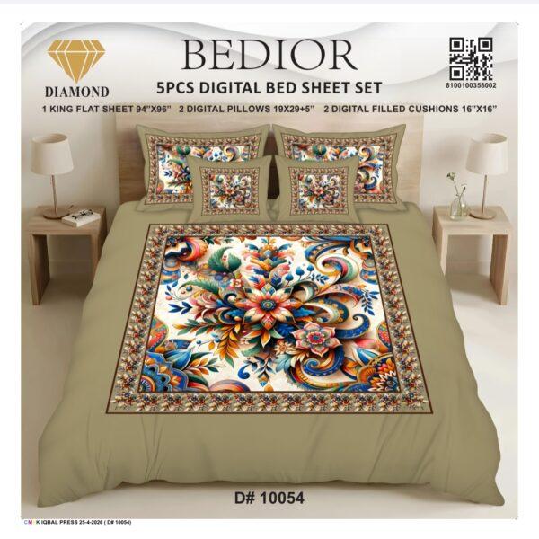 Bedior 5PCS Digital Bedsheet Set - Design No. 46