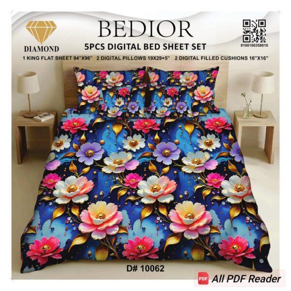 Bedior 5PCS Digital Bedsheet Set - Design No. 62