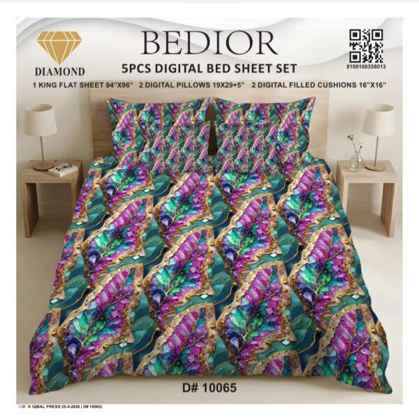 Bedior 5PCS Digital Bedsheet Set - Design No. 44