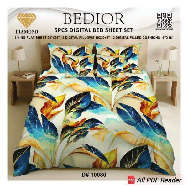 Bedior 5PCS Digital Bedsheet Set - Design No. 39