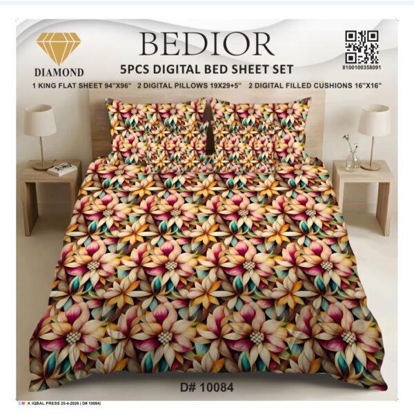 Bedior 5PCS Digital Bedsheet Set - Design No. 65