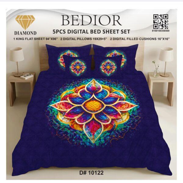 Bedior 5PCS Digital Bedsheet Set - Design No. 43