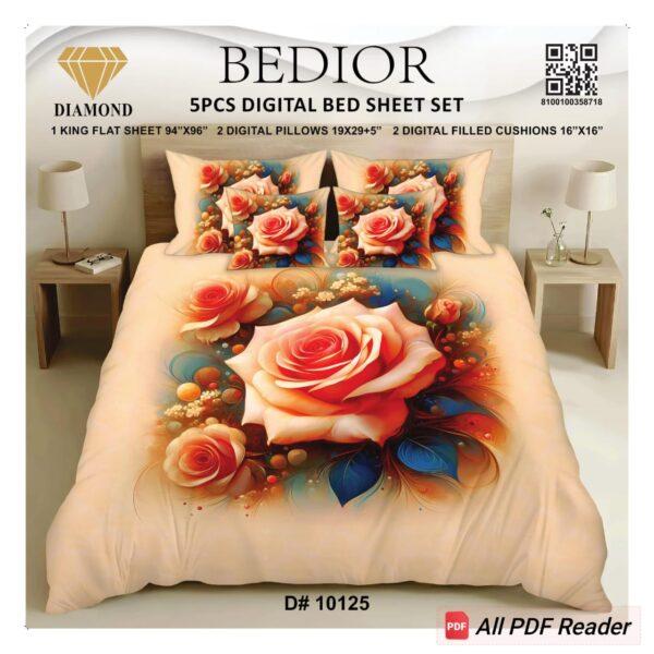 Bedior 5PCS Digital Bedsheet Set - Design No. 57