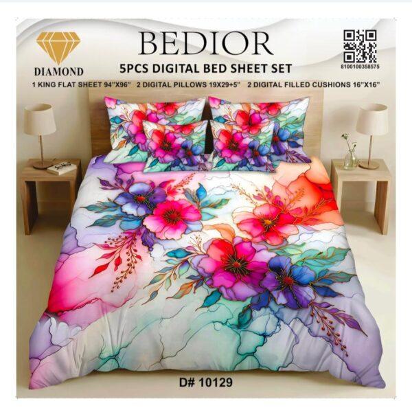 Bedior 5PCS Digital Bedsheet Set - Design No. 55