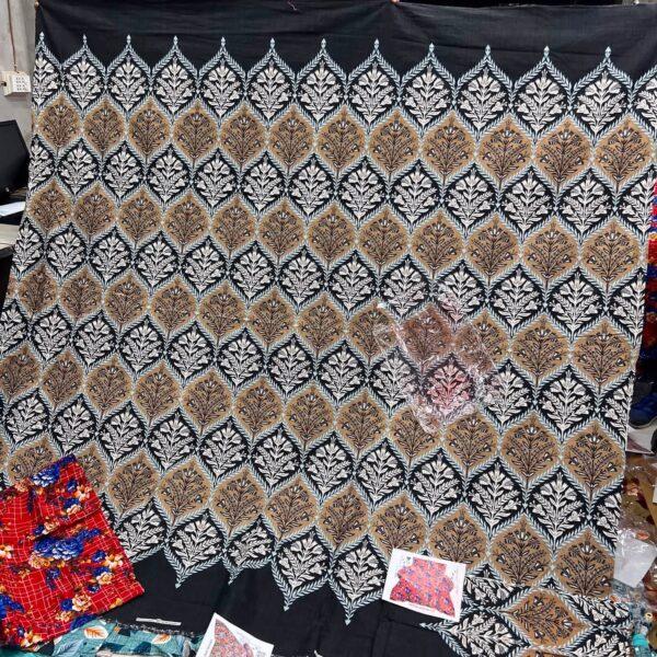 Safa Marwa Crystal Cotton Export Quality King Size Double Bedsheet Design No. 14