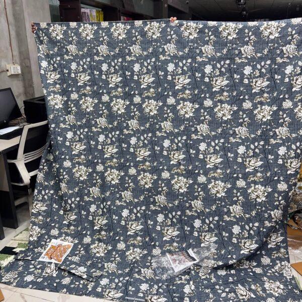 Safa Marwa Crystal Cotton Export Quality King Size Double Bedsheet Design No. 16