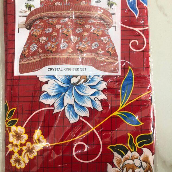 Safa Marwa Crystal Cotton Export Quality King Size Double Bedsheet Design No. 17