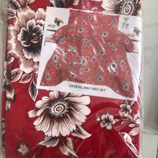 Safa Marwa Crystal Cotton Export Quality King Size Double Bedsheet Design No. 14