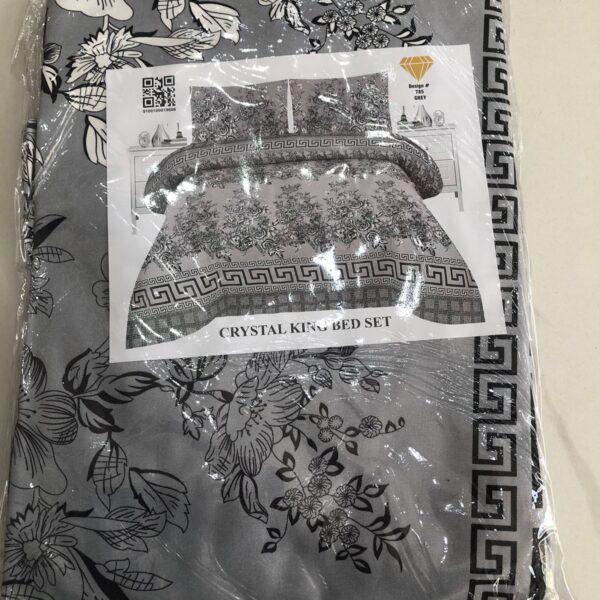 Safa Marwa Crystal Cotton Export Quality King Size Double Bedsheet Design No. 13