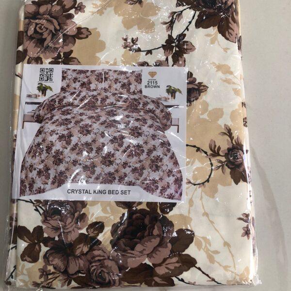 Safa Marwa Crystal Cotton Export Quality King Size Double Bedsheet Design No. 12