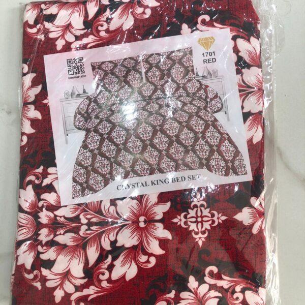 Safa Marwa Crystal Cotton Export Quality King Size Double Bedsheet Design No. 10