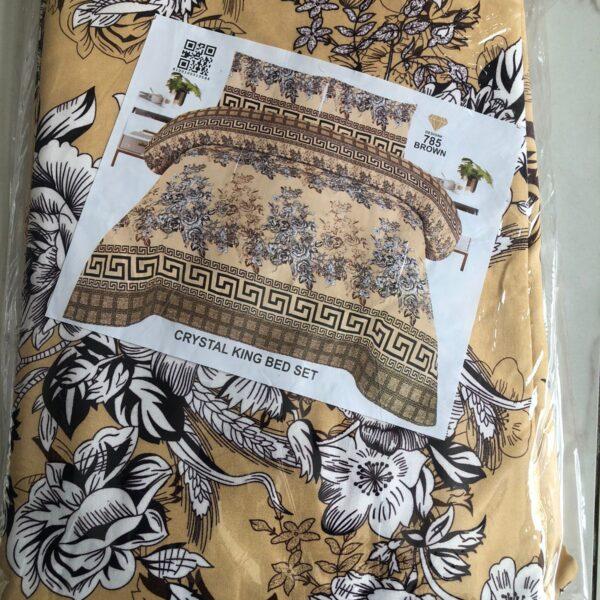 Safa Marwa Crystal Cotton Export Quality King Size Double Bedsheet Design No. 5