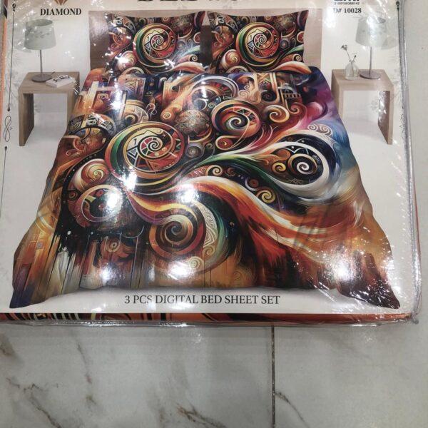 Bedior Digital 3pc Bedsheets Set - Design No. 10028