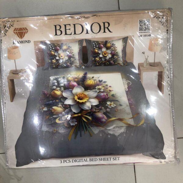 Bedior Digital 3pc Bedsheets Set - Design No. 10148