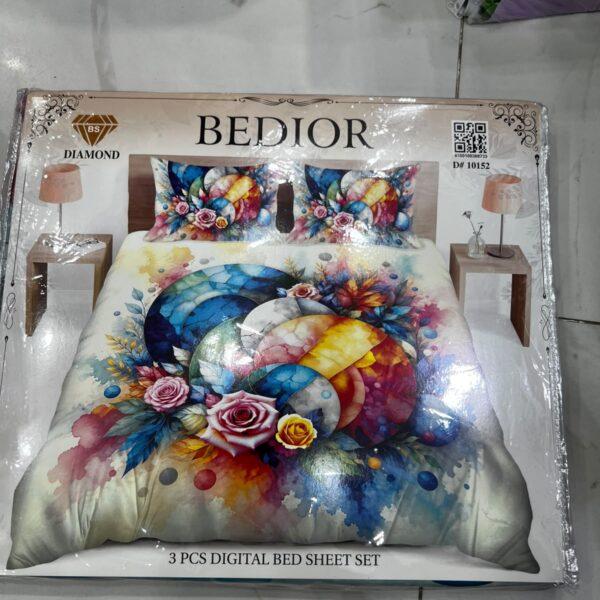 Bedior Digital 3pc Bedsheets Set - Design No. 10152