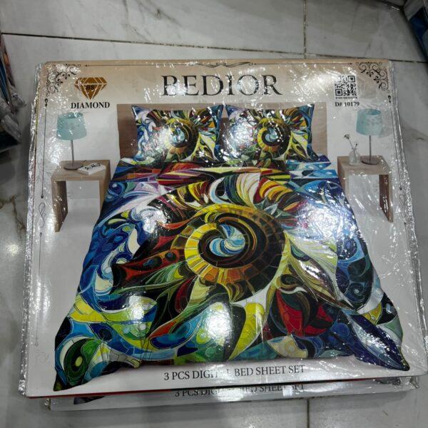 Bedior Digital 3pc Bedsheets Set - Design No. 10179