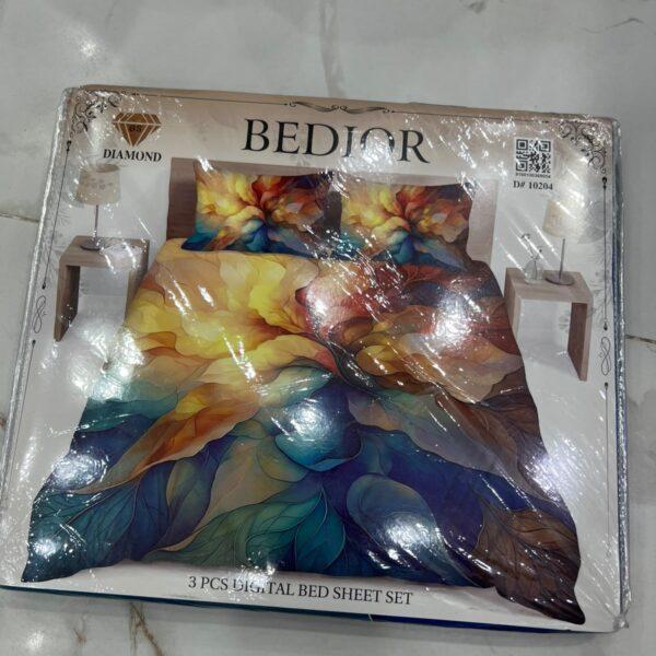 Bedior Digital 3pc Bedsheets Set - Design No. 10204