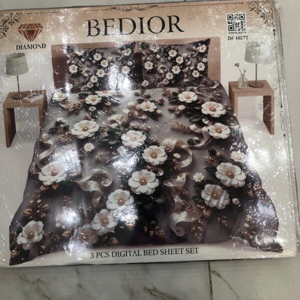 Bedior Digital 3pc Bedsheets Set - Design No. 10272