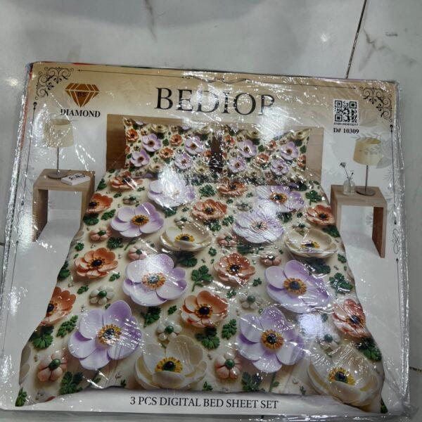 Bedior Digital 3pc Bedsheets Set - Design No. 10309