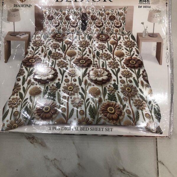 Bedior Digital 3pc Bedsheets Set - Design No. 10314