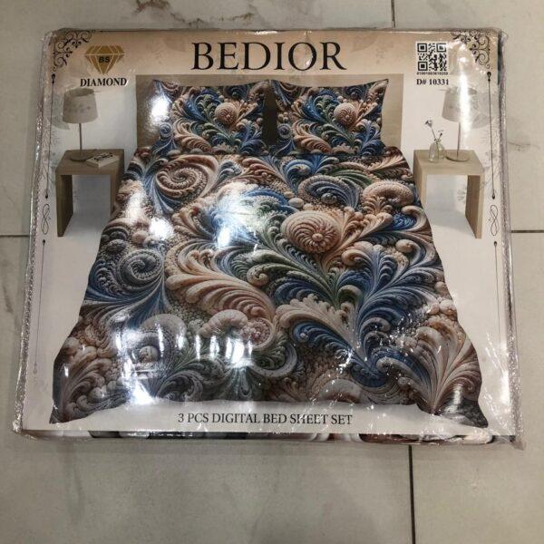 Bedior Digital 3pc Bedsheets Set - Design No. 10331