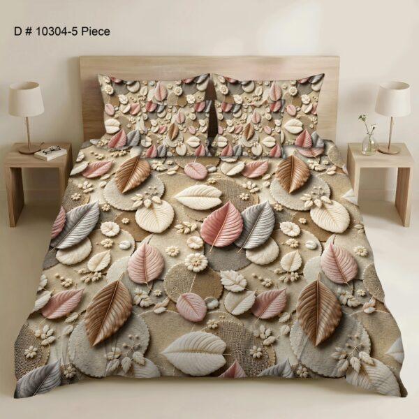 Bedior 5PCS Digital Bedsheet Set - Design No. 10304