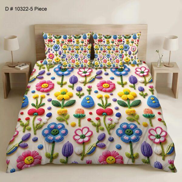 Bedior 5PCS Digital Bedsheet Set - Design No. 10322