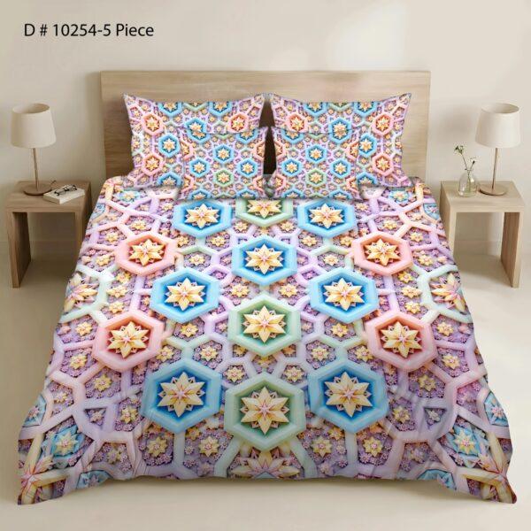 Bedior 5PCS Digital Bedsheet Set - Design No. 10254