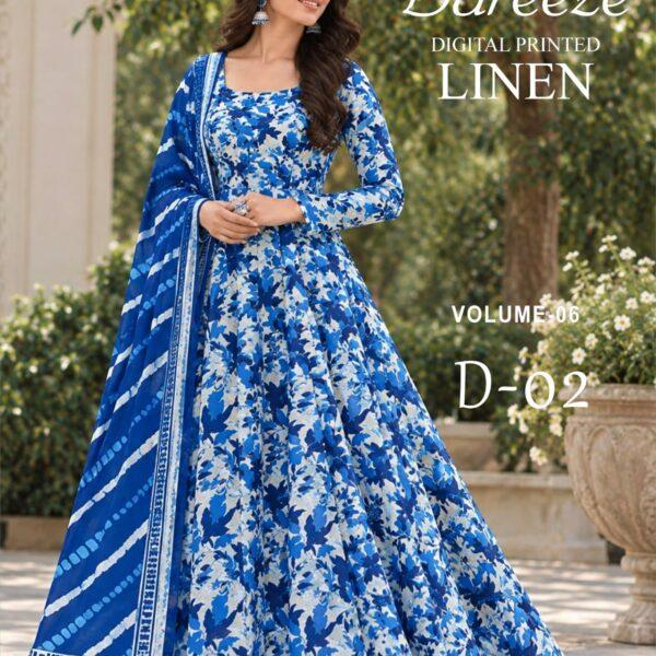 Bareeze Digital Printed Linen 3PC Dresses - Women Wear Design No. 2