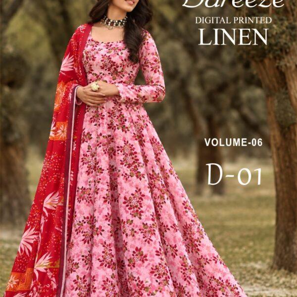 Bareeze Digital Printed Linen 3PC Dresses - Women Wear Design No. 1