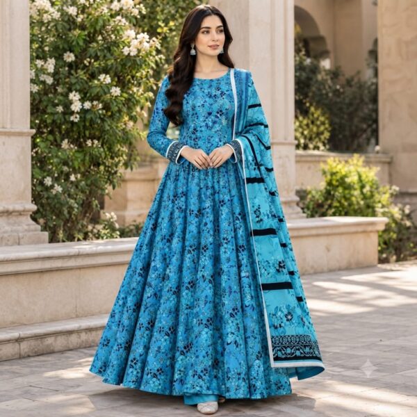 Bareeze Digital Printed Linen 3PC Dresses - Women Wear Design No. 21