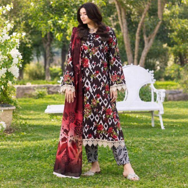 Branded Classic Khaddar Printed 3pc Suits - Women Wear Design No. 19