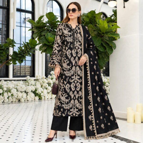 Branded Classic Khaddar Printed 3pc Suits - Women Wear Design No. 02