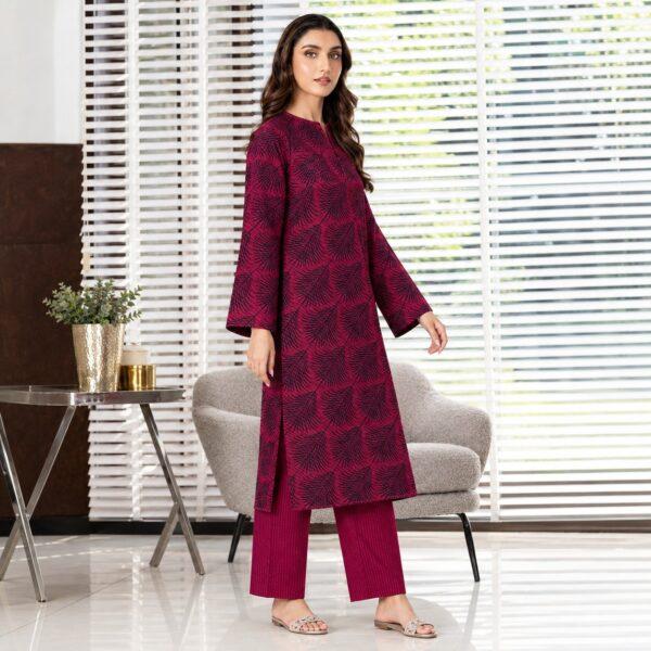 Safa Marwa Brand Printed Slub Karandi 2pc Suit - Design No. 9