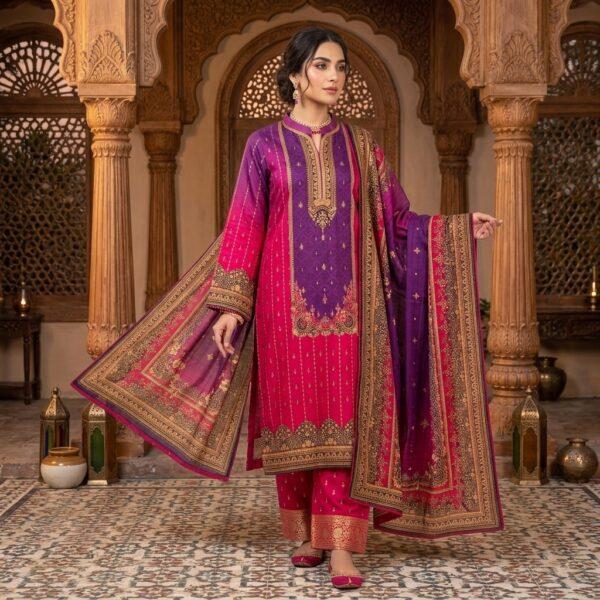 Mahrukh Digital Printed Khaddar 3pc Dresses- Women Wear Design No. 12