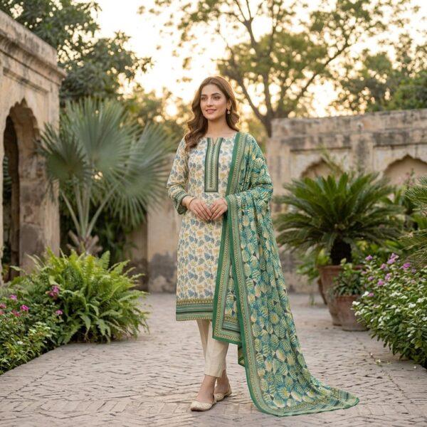Mahrukh Digital Printed Khaddar 3pc Dresses- Women Wear Design No. 10