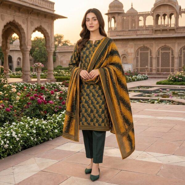 Mahrukh Digital Printed Khaddar 3pc Dresses- Women Wear Design No. 07