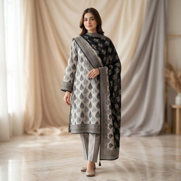 Mahrukh Digital Printed Khaddar 3pc Dresses- Women Wear Design No. 06